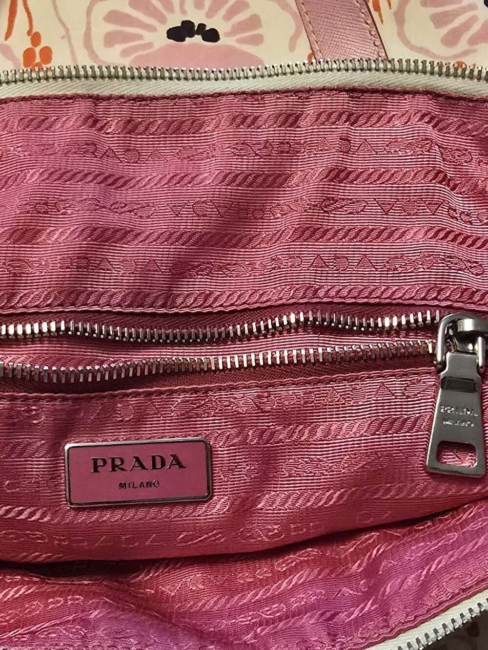 Prada Rosa Floral Tessuto Stampata Tote - Picture 6 of 12